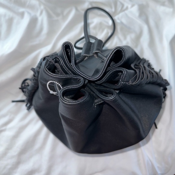 NWOT Victorias Secret Leather Fringe Backpack - Picture 6 of 7